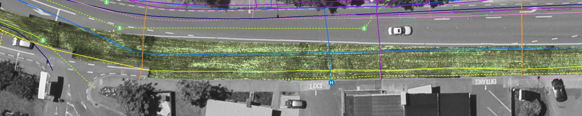 Impulse Radar Raptor45 Array Gpr: Ac Watermain Location Designation 9 Array Gpr Scan With Location Data 2