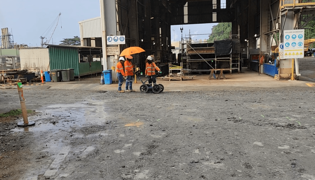 Challenges And Success: Gpr Project In Lihir Island With Lokate Services And Bigman Geophysical 8 First Grid Scan On Final Day Sub Par Conditions